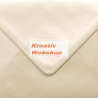 Boríték - Krém színű Jázmin C6 Színes Boríték, Gyöngyház fényű 10 db