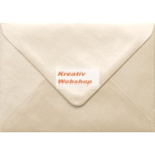 Boríték - Krém színű Jázmin C6 Színes Boríték, Gyöngyház fényű 10 db