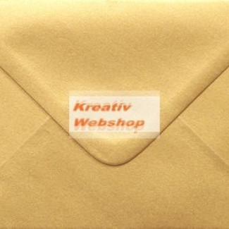 Boríték - Arany színű Jázmin C6 Színes Boríték, Gyöngyház fényű 10 db