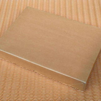 Kihajtogatható papírdoboz - natúr, lapos, A4, 5cm magas