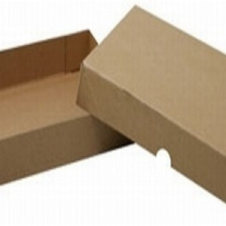 Kihajtogatható papírdoboz - natúr, lapos, A4, 10 cm magas