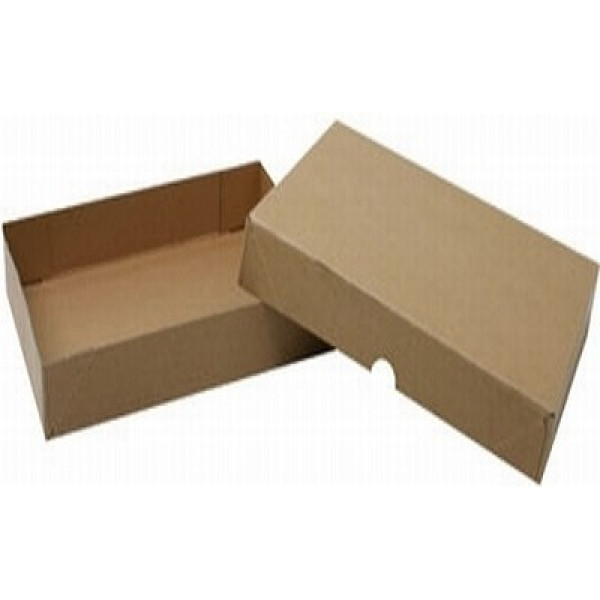 Kihajtogatható papírdoboz - natúr, lapos, A4, 10 cm magas Kihajtogatható papírdoboz - natúr, lapos, A4, 10 cm magas
