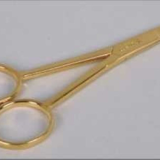 Mintavágó egyenes olló, 11 cm - Aranyszínű