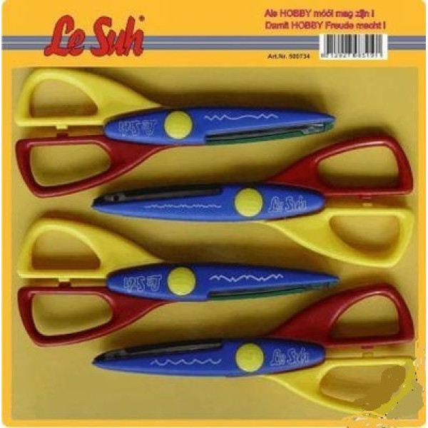 Mintavágó kreatív olló készlet - 4 db különböző élű olló Mintavágó kreatív olló készlet - 4 db különböző élű olló