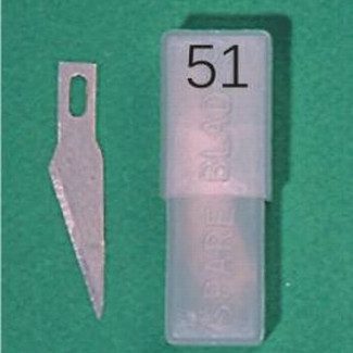 Széles penge 5db - fémnyelű hobby késhez - Pótpenge készlet 5db