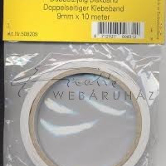 Ragasztócsík 0,3mm vastag - 15 mm Kétoldalas átlátszó ragasztócsík, 10 m hosszú