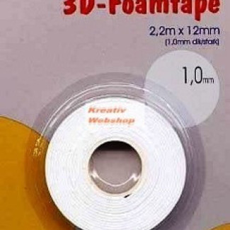 3D Ragasztócsík - 1mm 3D, 12mm széles, 2,2m hosszú