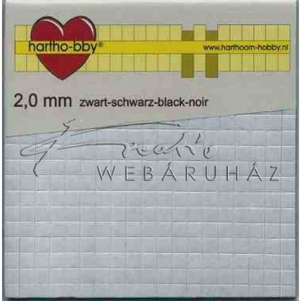 Ragasztókocka - Fekete 2mm - 3D Ragasztókocka 5 x 5 mm, holland Ragasztókocka - Fekete 2mm - 3D Ragasztókocka 5 x 5 mm, holland