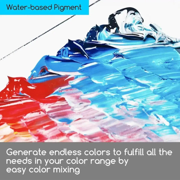 Akrilfesték készlet - MEEDEN Heavy Body Acrylic Paint Set, 9 Vibrant Colors 9x60 ml - Alapszínek