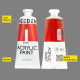 Akrilfesték készlet - MEEDEN Heavy Body Acrylic Paint Set, 9 Vibrant Colors 9x60 ml - Alapszínek