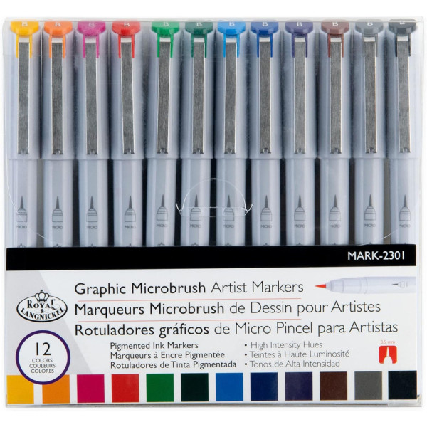 Pigment Marker készlet - Royal & Langnickel Microbrush Artist Markers - 12 színű készlet Pigment Marker készlet - Royal & Langnickel Microbrush Artist Markers - 12 színű készlet