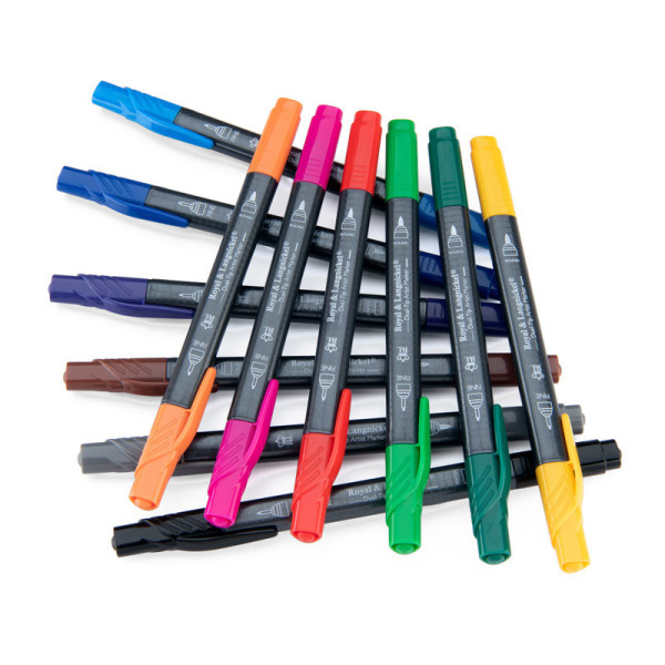 Royal Tűfilc 0,4 mm + 2 mm Filctoll készlet - Háromszög alakú tolltest - Royal Dual-Tip Watercolor Markers - 12 színű készlet Royal Tűfilc 0,4 mm + 2 mm Filctoll készlet - Háromszög alakú tolltest - Royal Dual-Tip Watercolor Markers - 12 színű készlet