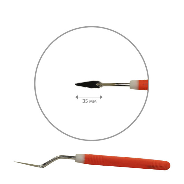 RGM Modern Festőkés narancs színű gumi nyéllel - 002 Csepp alakú 4 cm RGM Modern Festőkés narancs színű gumi nyéllel - 002 Csepp alakú 4 cm