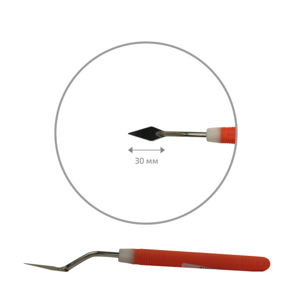 RGM Modern Festőkés narancs színű gumi nyéllel - 040 Mini rombusz alakú 3 cm RGM Modern Festőkés narancs színű gumi nyéllel - 040 Mini rombusz alakú 3 cm