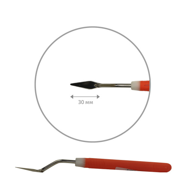 RGM Modern Festőkés narancs színű gumi nyéllel - 041 Mini rombusz alakú 3,5 cm