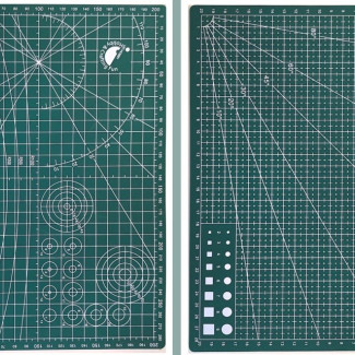 Vágóalátét - öngyógyuló vágólap, metrikus beosztással, zöld színű, kétoldalas - A3-as méret, 45x30cm - Új design