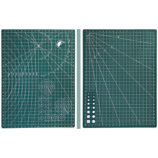 Vágóalátét - öngyógyuló vágólap, metrikus beosztással, zöld színű, kétoldalas - A4-es méret, 22x30 cm - Új design Vágóalátét - öngyógyuló vágólap, metrikus beosztással, zöld színű, kétoldalas - A4-es méret, 22x30 cm - Új design