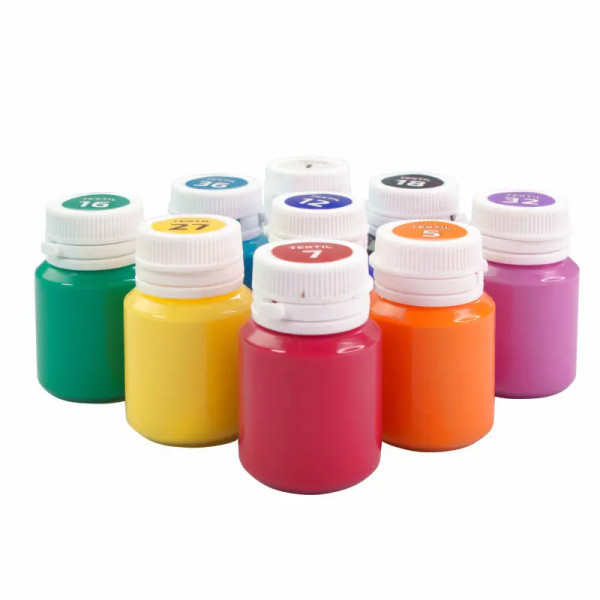 Textilfesték készlet - Rósa Talent STYLE - 9 x 20 ml tégelyes - kartondobozban Textilfesték készlet - Rósa Talent STYLE - 9 x 20 ml tégelyes - kartondobozban