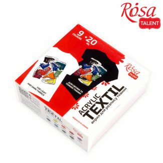 Textilfesték készlet - Rósa Talent STYLE - 9 x 20 ml tégelyes - kartondobozban