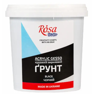 Gesso 500ml - Acrylic Gesso, 500 ml (600g), ROSA Studio - Fekete