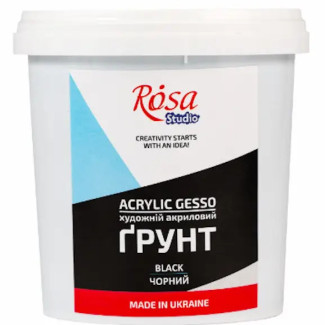 Gesso 500ml - Acrylic Gesso, 500 ml (600g), ROSA Studio - Fekete