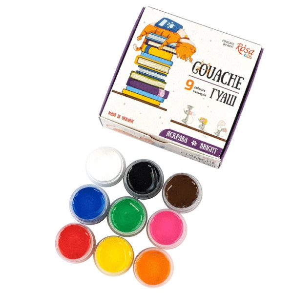 Tempera készlet iskolásoknak, 9 x 10 ml - Rósa Start Kids Tempera készlet iskolásoknak, 9 x 10 ml - Rósa Start Kids