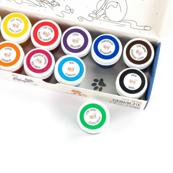 Tempera készlet iskolásoknak, 12 x 10 ml - Rósa Start Kids