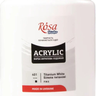 Rósa Studio Művész Akrilfesték, tégelyes, 1000 ml - Titánfehér 