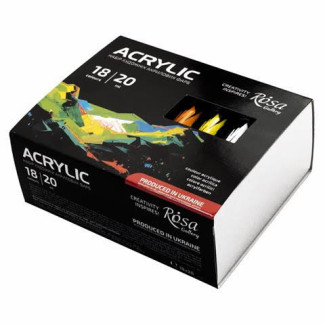 Akrilfesték készlet - Rósa Gallery - 18 x 20 ml tubusos művészfesték - Új csomagolásban