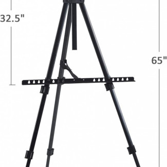Tábori festőállvány fémből, teleszkópos lábakkal és hordtáskával, 157 cm - DK Art