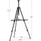 Tábori festőállvány fémből, teleszkópos lábakkal és hordtáskával, 157 cm - DK Art