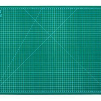 Vágóalátét - öngyógyuló vágólap, centiméteres beosztással, zöld színű - DAFA - A2-es méret, 60x45 cm