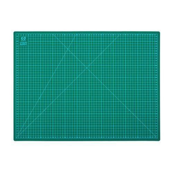 Vágóalátét - öngyógyuló vágólap, centiméteres beosztással, zöld színű - DAFA - A2-es méret, 60x45 cm