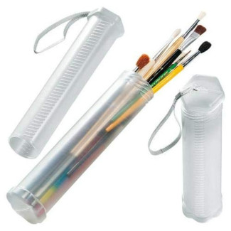 Ecsettartó henger, csavaros, teleszkópos, áttetsző műanyag - 25 - 50 cm
