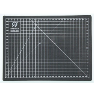 Vágóalátét - öngyógyuló vágólap, centiméteres beosztással, fekete színű - DAFA - A4-es méret, 30x22 cm, 3 mm vastag