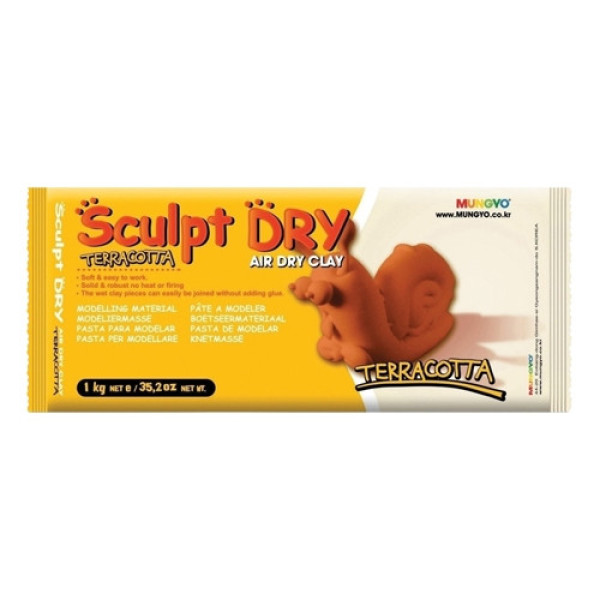 Modellező Agyag - Modeling Clay - MUNGYO Sculpt Dry - Terracotta, 500 gr