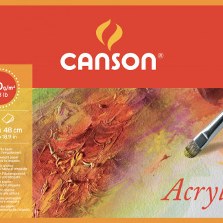 MONTVAL savmentes akvarell- és akril festő-tömb 100 % alfa cellulózból, (4-oldalt ragasztott) 400 gr, 10 ív, finom, 36 x 48 cm