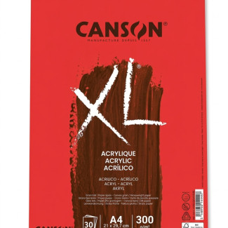 CANSON XL Akriltömb, vászonprégelt felület, röv. old. spirálkötött, mikroperforált 300g/m2 30 ív A4