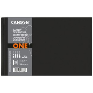 CANSON ArtBook "ONE" Landscape A5, skicckönyv, finom szemcsés papír 100g/m2 98 ív - 14 x 21,6 cm