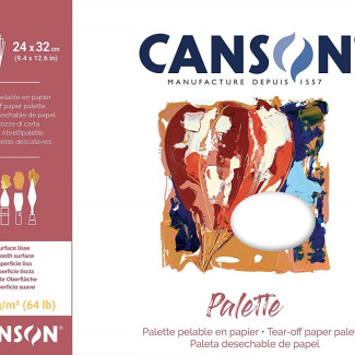 CANSON paletta olaj- és akrilfestéshez, letéphető ívekkel 95g/m2 40 ív 24 x 32 - Megszűnő termék