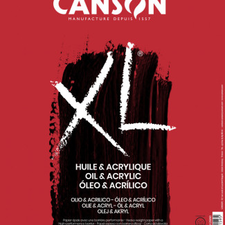 CANSON XL Olaj-Akril-tömb, vászonprégelt felület, röv. old. spirálkötött, mikroperforált 300g/m2 30 ív A4