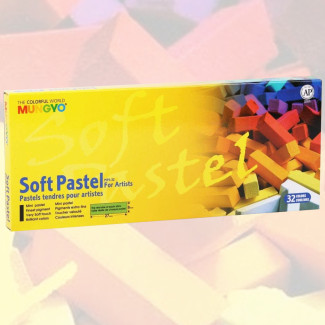 Pasztellkréta készlet - Mungyo Studio Soft Pastels for Artists, Mini Chalk 32pcs - HASÁB