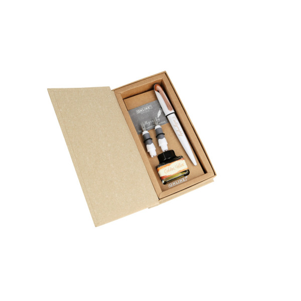 Best Writer White Rose Töltőtoll készlet 15ml Golden Yellow tintával Best Writer White Rose Töltőtoll készlet 15ml Golden Yellow tintával