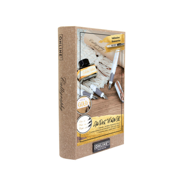Best Writer White Rose Töltőtoll készlet 15ml Golden Yellow tintával