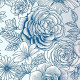 Bullet Journal Blue Flowers - pontozott, A5 Bullet Journal Blue Flowers - pontozott, A5