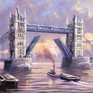 Kifestő készlet számokkal, ecsettel, felnőtteknek - 30x40 cm - Híd