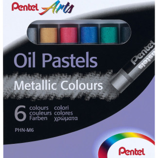 Pentel metál olajpasztell kréta 6 db-os