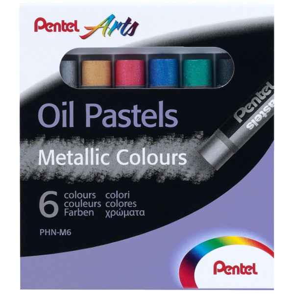 Pentel metál olajpasztell kréta 6 db-os