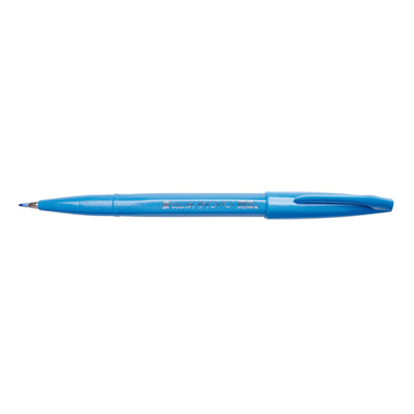 Pentel Brush Sign Pen kalligrafikus hajlékony hegyű ecsettoll - világoskék 
