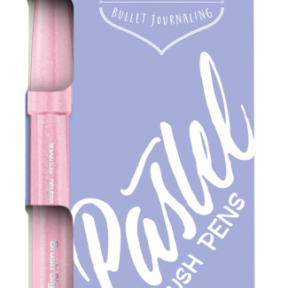 Pentel Brush Sign Pen kalligrafikus hajlékony hegyű ecsettoll szett 4 db-os - világospink, világoskék, szürkéskék, világoszöld)